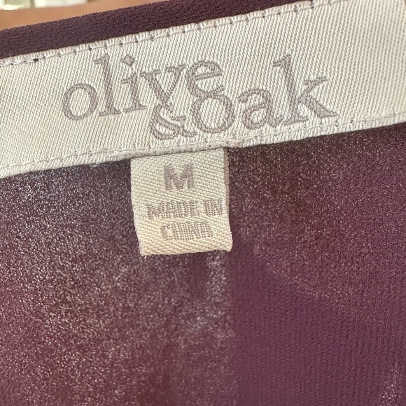Olive & Oak Deep Wine Sheer Blouse - Picture 6 of 6